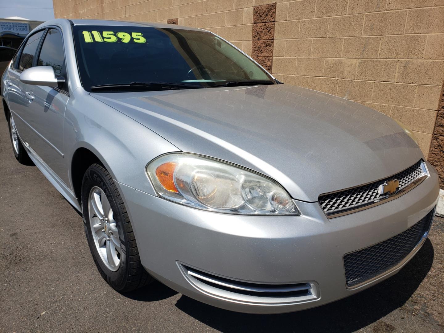 2013 silver /gray and black Chevrolet Impala LS (2G1WA5E32D1) with an 3.6L V6 DOHC 16V FFV engine, 6-Speed Automatic transmission, located at 323 E Dunlap Ave., Phoenix, AZ, 85020, (602) 331-9000, 33.567677, -112.069000 - 2013 Chevrolet Impala LS, EXCELLENT condition, A Real Must See!!.... No accidents, Power everything, Ice cold ac, Gray and Black interior with gary cloth seats in near perfect condition, power windows, power door locks, clean Arizona title, Runs and Drives Excellent. Very clean inside and out, Any q - Photo#2
